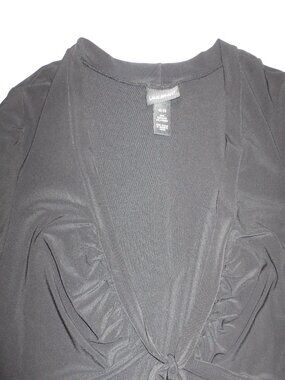 LANE BRYANT womens SHRUG black SHIRT top COVER-UP cropped JACKET SIZE 18/20